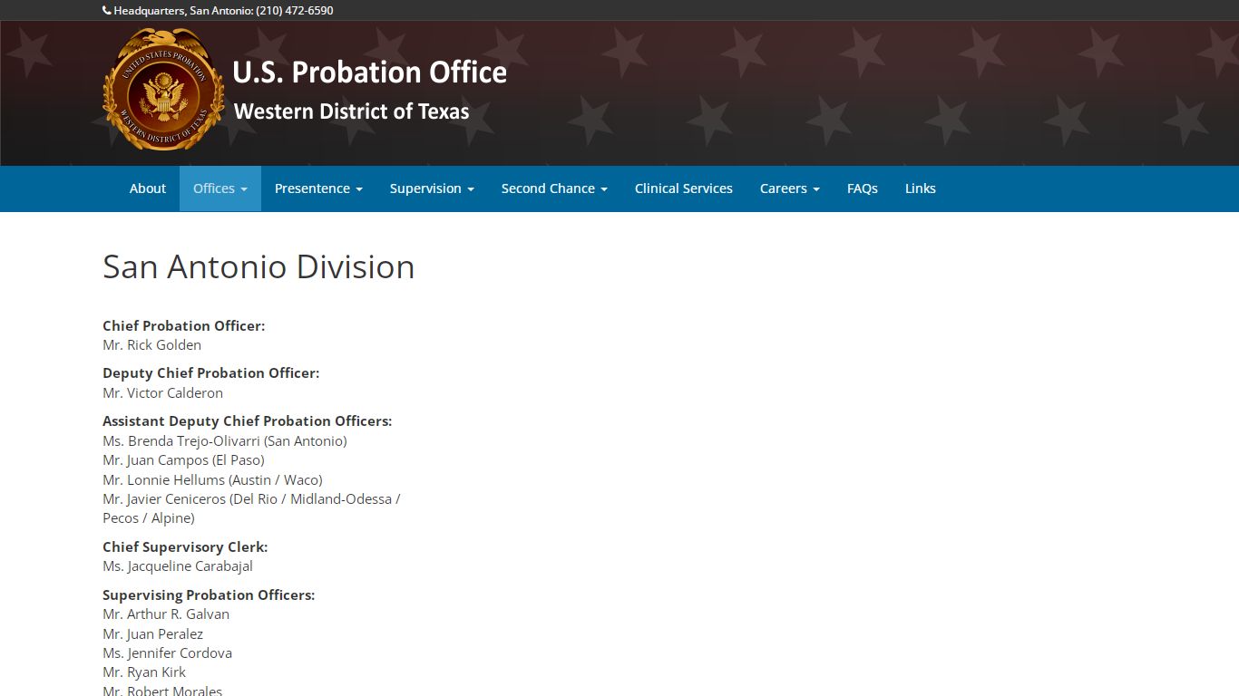 San Antonio Division – U.S. Probation Office - United States Courts