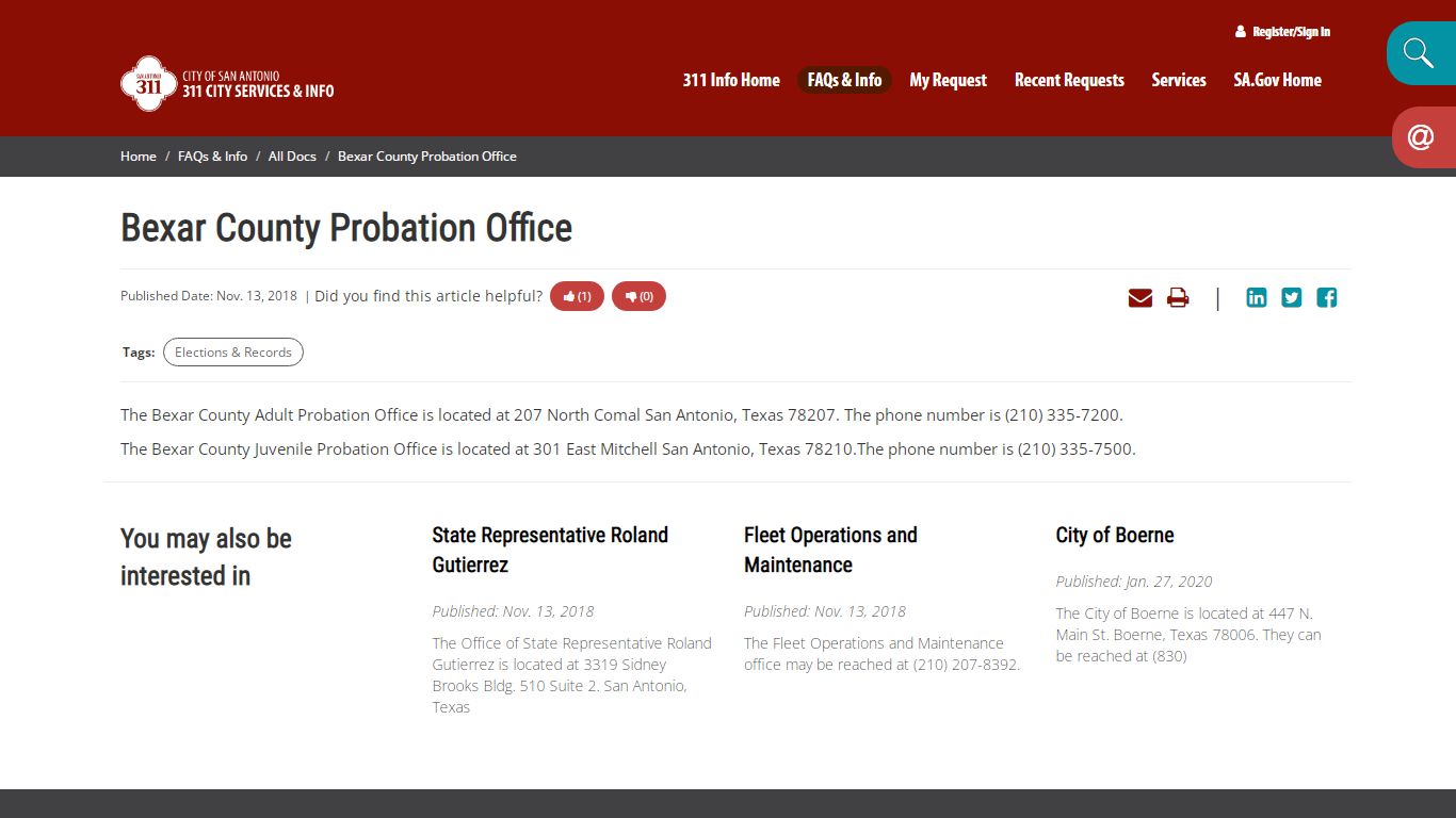 Bexar County Probation Office | City of San Antonio